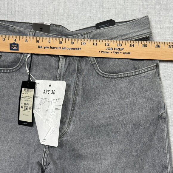 G-Star RAW Jeans ARC 3D Slim Tapered Faded Grey Denim Cotton Blend 30x32 NWT - Picture 9 of 16